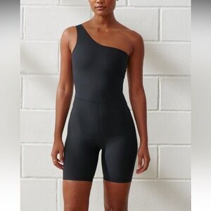 Abercrombie & Fitch YPB sculptLUX One-Shoulder Strappy-Back Onesie